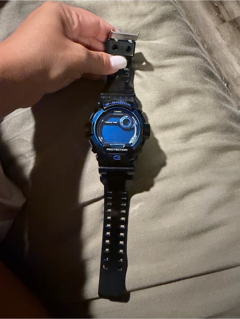 G-Shock Black and Blue Resin Digital Watch